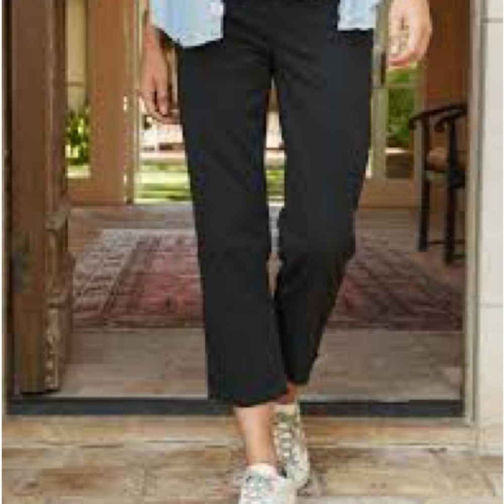 Frank & Eileen Wicklow Wash Black Cropped Pants